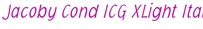 Jacoby Cond ICG XLight Italic